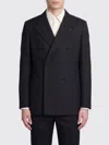 Valentino Tailored Double-breasted Polyester Blend Jacket In Black
