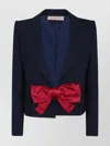 Valentino Tailored Bow-detail Jacket Crafted From Lightweight Viscose