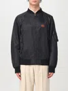 Valentino Nylon Bomber With Leather Patch And Vlogo Detail In Black