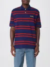 Valentino Striped Polo Shirt Regular Collar In Multi