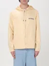 Valentino Men's Nylon Blouson Jacket With Drawstring Hood In Yellow Cream