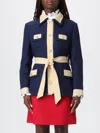 Valentino Collared Single-breasted Coat Jacket With Belted Waist In Black