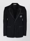 Valentino Jacket With Chest Pocket And Notched Lapels In Multi
