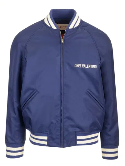 Valentino Jacket With Chez  Print Jackets Blue