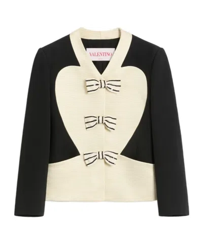 VALENTINO VALENTINO BOW DETAILED LONG-SLEEVED JACKET