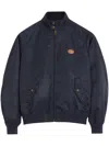 Valentino High Collar Bomber Jacket With Side Pockets In Blue