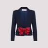 Valentino Tailored Bow-detail Jacket Crafted From Lightweight Viscose