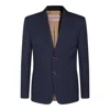Valentino Slim Fit Wool Gabardine Jacket In Blue