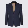 Valentino Slim Fit Wool Gabardine Jacket In Blue