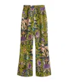 Valentino Jacquard Casual Pants In Green