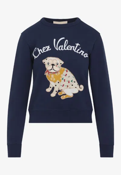 VALENTINO JACQUARD CREWNECK SWEATSHIRT