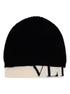 Valentino Jacquard Logo Motif Beanie In Blue