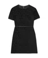 Valentino Jacquard Mini Dress In Black