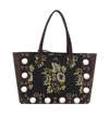 Valentino Embroidery Nellcote Tote Bag In Black
