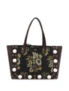Valentino Embroidery Nellcote Tote Bag In Brown