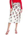 Valentino Jacquard Silk-blend Skirt In White