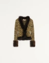 Valentino Jacquard-strickjacke Mit Animalprint Aus Lurex Frau Animalier Xs In Animal Print