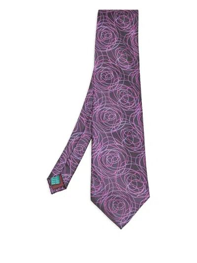 Pre-owned Valentino Garavani Jacquard-swirl Silk Tie