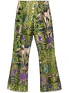 Valentino Jacquard Casual Pants In Green