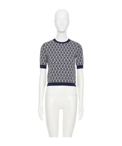 VALENTINO VALENTINO TOUTE LA V JACQUARD CREWNECK JUMPER