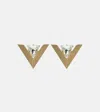 Valentino Je Les V Crystal-embellished Earrings In Gold