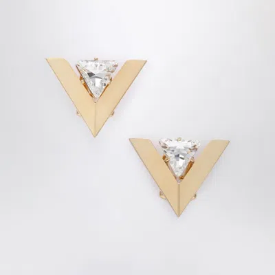 VALENTINO GARAVANI JE LES V CRYSTAL METAL EARRINGS