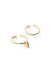 Valentino Gold-tone Crystal Hoop Earrings In Gold