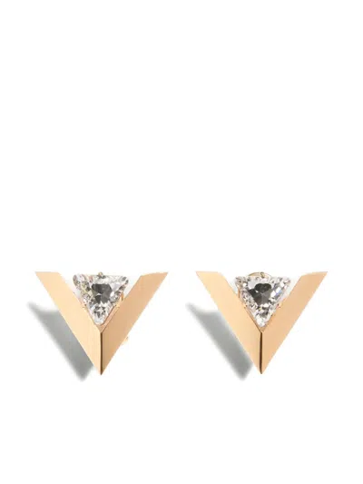 Valentino Garavani Je Les V-metal And Crystal Earrings In Gold
