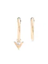 Valentino Je Les V-metal And Crystal Hoop Earrings In Gold