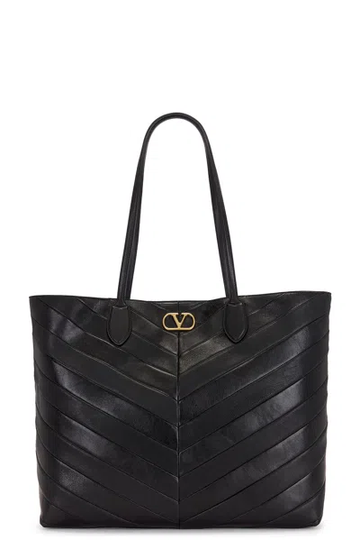 Valentino Garavani Jean Large Tote Bag In Nero
