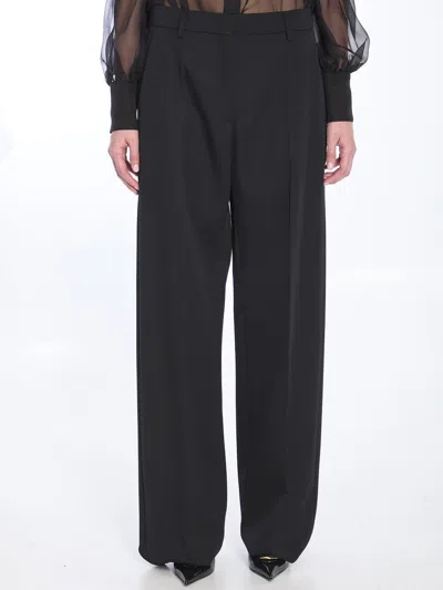 VALENTINO VALENTINO PLEATED WIDE LEG TROUSERS 