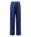 Valentino Jeans Wide Fit Con Ampio Risvolto In Blue