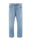 Valentino Light Wash Denim Jeans In Blue