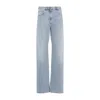 Valentino Blue Straight Leg Jeans In Multi