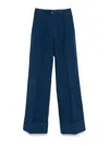 Valentino Garavani Wide-leg Jeans With Pleats In Dark Wash