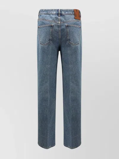 Valentino Jeans Five Pockets Contrast Stitching In Blue
