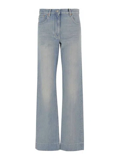 Valentino Jeans In Denim Stone-washed In Blue