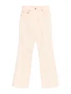 Valentino Pleated Gold Detail Jeans In Brown