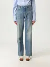 Valentino Cuffed-effect Straight Jeans In Blue