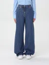 Valentino Denim-chambray Drawstring Palazzo Pants In Denim