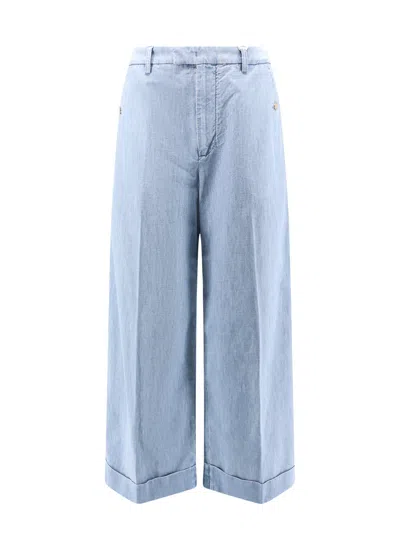 Valentino Jeans With Logoed Metal Buttons In Blue