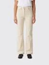 Valentino Pleated Gold Detail Jeans In Neutral