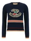 Valentino Garavani Cotton Crew-neck Sweater In Blue