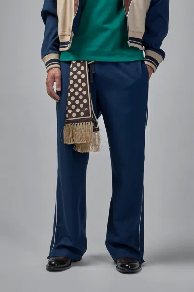 Valentino Jersey Bottom Solid In Blue