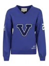 Valentino Garavani Sweatshirt With V And Le Chat De La Maison In Blue