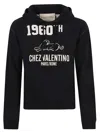 Valentino Cotton Fabric Sweatshirt With Comfortable Fit In Black
