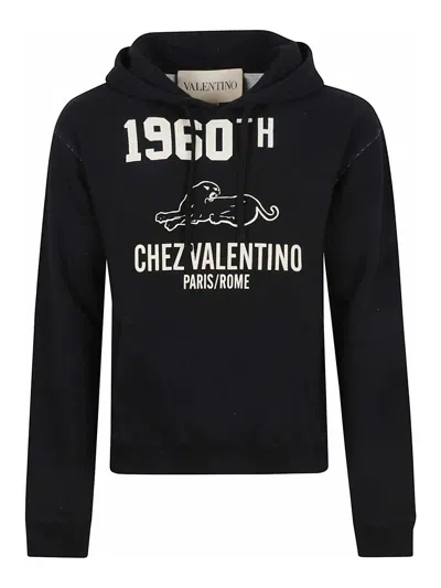 Valentino Jersey Felpa Chez  In Black