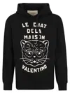 Valentino Garavani Sweatshirt With Le Chat De La Maison Patch In Black