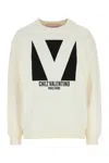 Valentino Garavani Women Ivory Cotton Sweatshirt