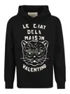 Valentino Garavani Sweatshirt With Le Chat De La Maison Patch In Black